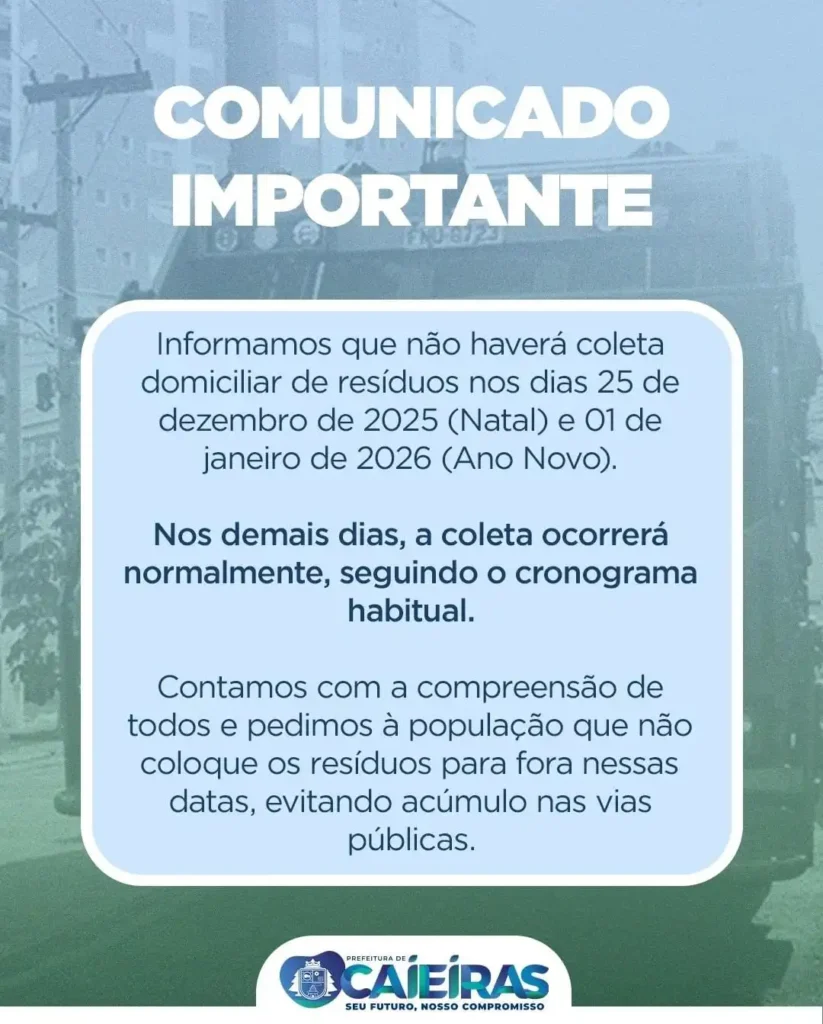 Informativo Coleta Fim De Ano