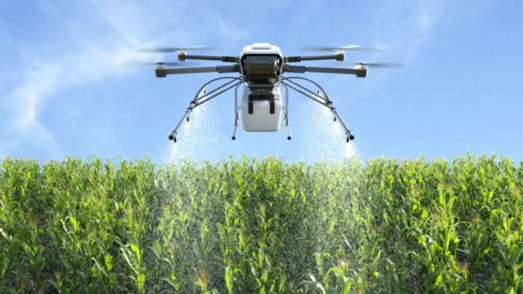 Drone Agrícola Realiza Pulverização Localizada Em Plantação, Tecnologia Usada Na Agricultura De Precisão No Brasil