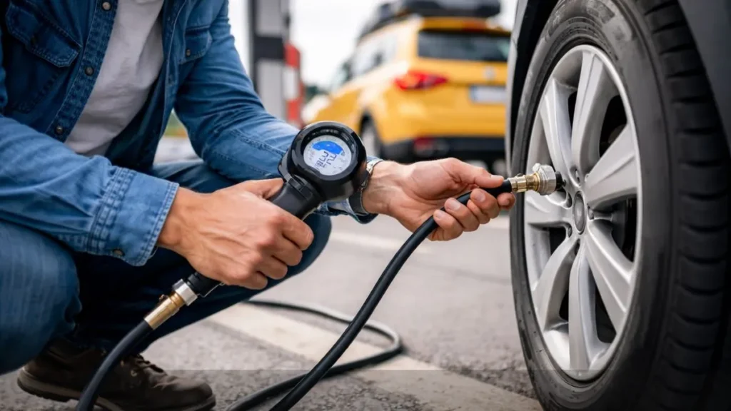 Saiba Tudo Sobre A Calibragem Ideal Dos Pneus Antes De Pegar A Estrada 1 A Calibragem Correta Dos Pneus É Essencial Para A Segurança, Desempenho E Economia De Combustível Ao Dirigir. Ajustar A Pressão Conforme As Recomendações Do Fabricante Ajuda A Evitar Acidentes E Prolonga A Vida Útil Dos Pneus