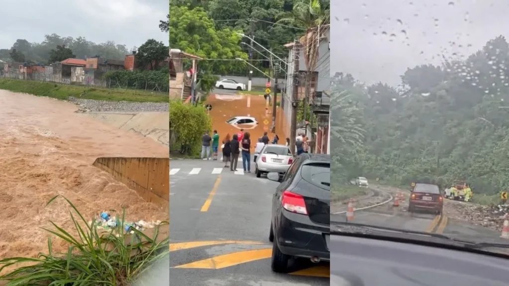 Chuvas Intensas Provocam Alagamentos E Elevação De Rios Em Caieiras E Franco Da Rocha, Com Vias Inundadas, Correnteza Forte, Carros Ilhados E Equipes Atuando Em Estradas Da Região.