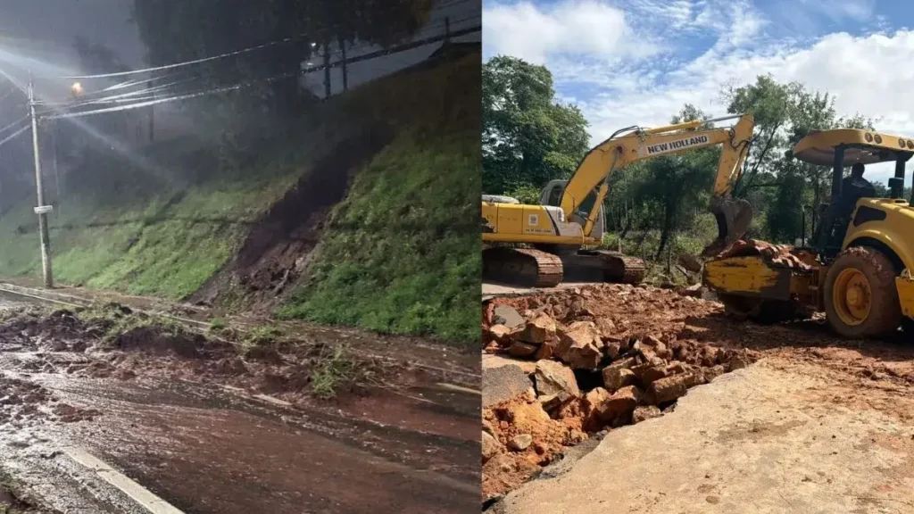 Interdição Parcial Na Avenida Antônio Amaro Ortiz, No Bairro Lago Azul Ortiz, Em Franco Da Rocha, Após Fortes Chuvas