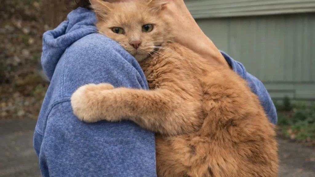 Apesar Da Fama De Independentes, Gatos Criam Laços Profundos E Emocionais Com Humanos 1 Gato Laranja Demonstra Afeto Ao Abraçar O Tutor, Evidenciando Vínculo Emocional E Comportamento Carinhoso Dos Felinos