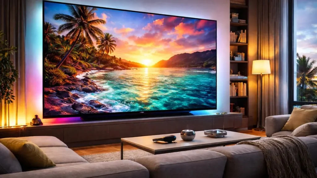 Sala De Estar Elegante Com Decoração Neutra E Sofisticada, Sofá Moderno, Iluminação Natural Ampla E Ambiente Organizado Transmitindo Conforto E Estilo Contemporâneo.