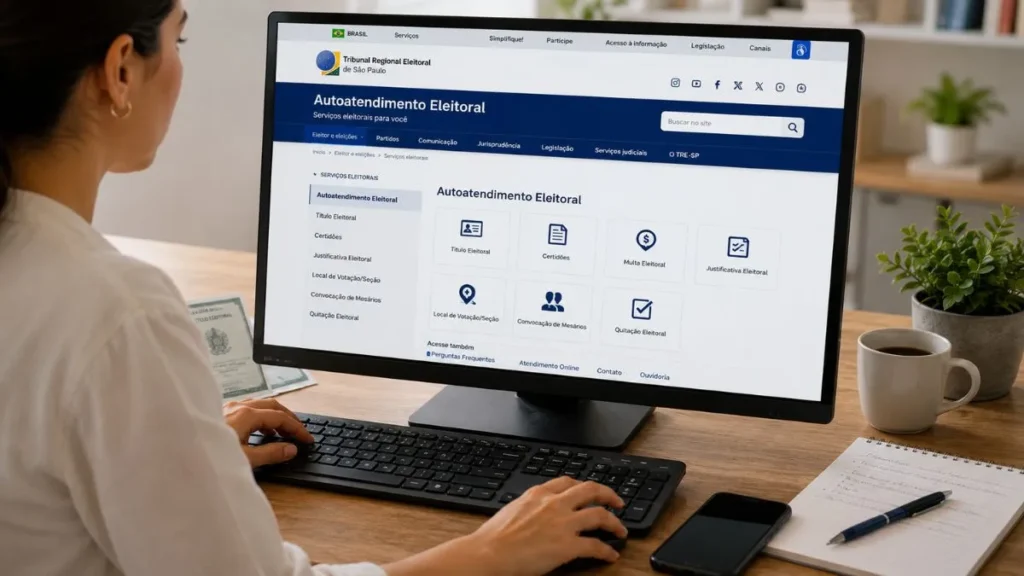 Eleitor Acessa Site Oficial Da Justiça Eleitoral Para Validar Convocação De Mesário.