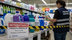 Fiscalização Sanitária Verifica Produtos De Limpeza Em Supermercado Após Proibição De Itens Considerados Irregulares Pela Anvisa.