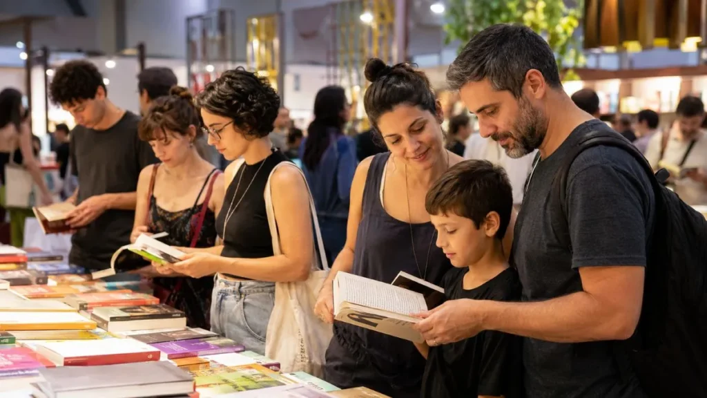 Bienal Do Livro De Sp 2026 Terá 350 Autores E 269 Expositores; Veja Datas, Ingressos E Como Chegar 1 Família Escolhe Livros Durante Visita A Uma Grande Feira Literária.