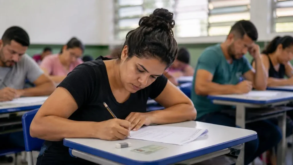 Encceja 2026 Chega Em Agosto E Pode Mudar A Vida De Quem Parou De Estudar 6 Participante Realiza Prova Do Encceja Para Concluir Os Estudos