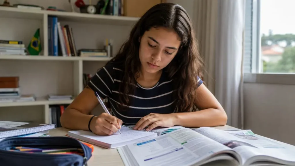 Prova De Intercâmbio Termina Nesta Sexta; 500 Alunos Serão Escolhidos 1 Aluna Estuda Inglês Durante Preparação Para Prova De Intercâmbio