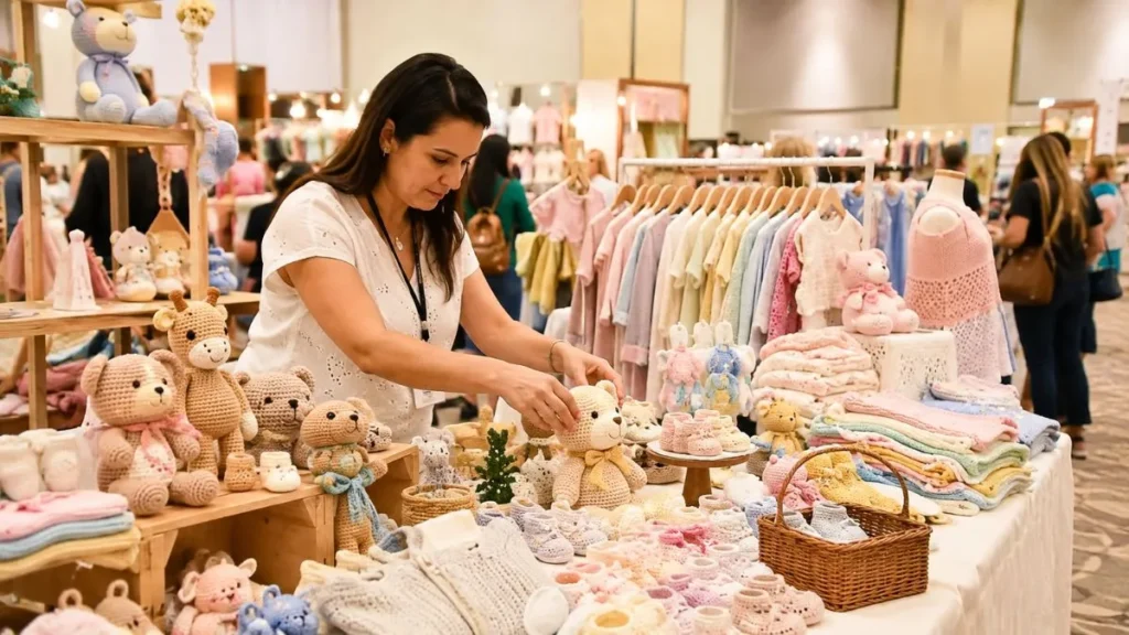 Artesãos Têm Até Domingo Para Tentar Vaga Em Feira No Shopping D 1 Produtos Artesanais Para Bebês Expostos Em Barraca De Feira.