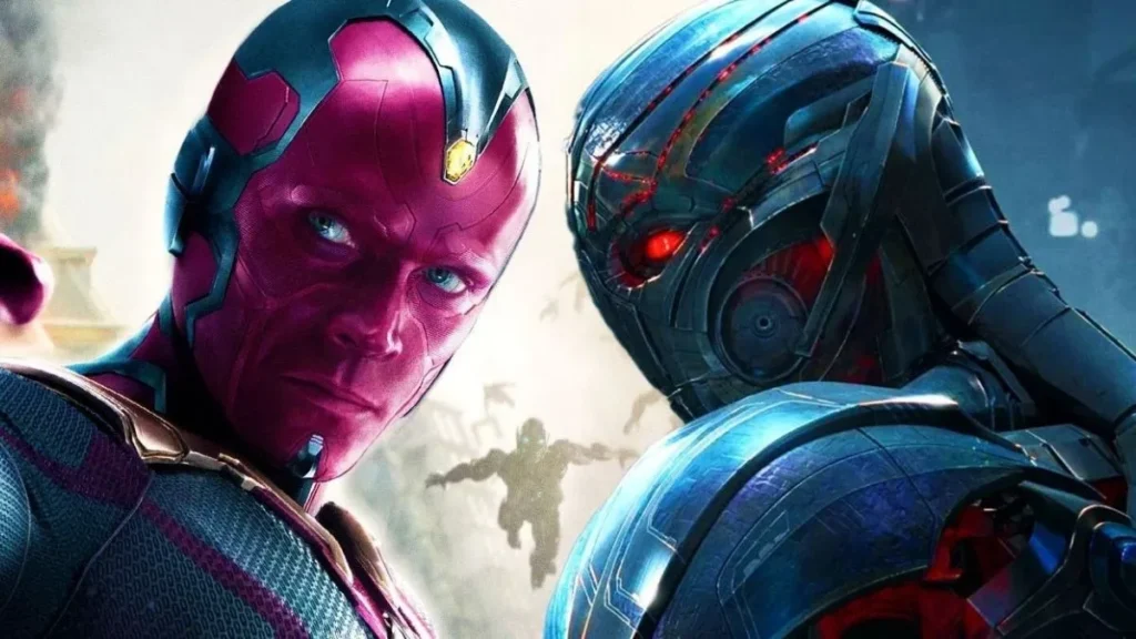 Por que Era de Ultron voltou ao topo 11 anos depois? O filme ganhou um novo peso antes de Doomsday 2 Vision e Ultron aparecem lado a lado em cena de Vingadores: Era de Ultron, destacando dois personagens centrais do filme.