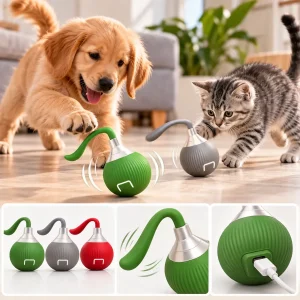 Bola Pet Inteligente Automática Giratória Cachorro Gato Usb